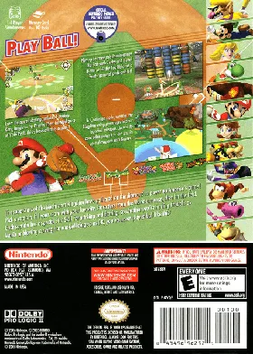 Mario Superstar Baseball box cover back